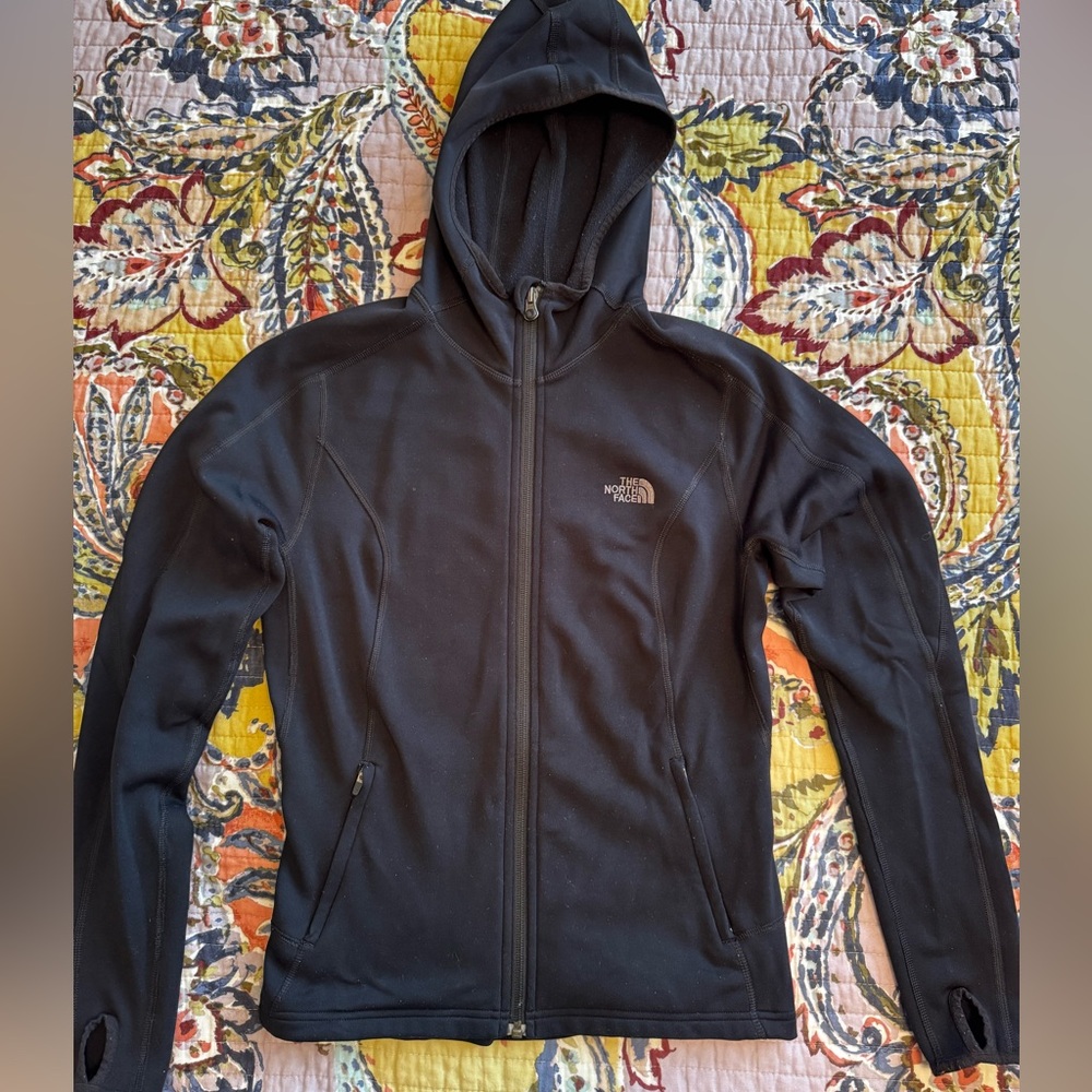 Black North Face Zip-Up Hoodie